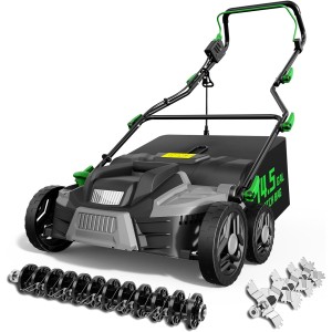 2026 Upgrade 16-Inch 15.5A Dethatcher (Green)